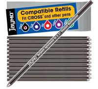 Jaymo Replacement for Cross 8518-4 and Schmidt 635 - Measures 2.625 in / 67 mm Long - D (D1) Standard Multifunction Mini Ballpoint Pen Refill - 24 Black