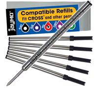 Jaymo Replacement for Cross Selectip 8013 - Measures 4.375 in / 111 mm Long - Gel Rolling Ball Pen Refill - 6 Red