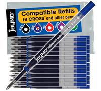 Jaymo Replacement for Cross Slim 8910-2 - Measures 4 in / 102 mm Long - Gel Rolling Ball Pen Refill - 24 Blue