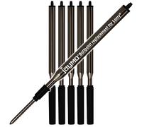 Jaymo Replacement for Lamy M16 1200150 - Measures 4.17 in / 106 mm Long - Ballpoint Pen Refill - 6 Black