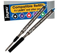 Jaymo Replacement for Lamy M16 1200152 - Measures 4.17 in / 106 mm Long - Ballpoint Pen Refill - 2 Blue