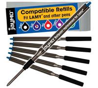 Jaymo Replacement for Lamy M16 1200152 - Measures 4.17 in / 106 mm Long - Ballpoint Pen Refill - 6 Blue