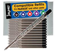 Jaymo Replacement for Parker 1950369 - Measures 3.875 in / 98 mm Long - G2 Ballpoint Pen Refill - 24 Black