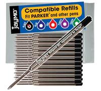 Jaymo Replacement for Parker 30525PP - Measures 3.875 in / 98 mm Long - G2 Gel Ballpoint Pen Refill - 24 Black