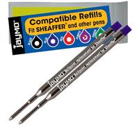 Jaymo Replacement for Sheaffer K 99335/99325 - Measures 3.75 in / 95 mm Long - Ballpoint Pen Refill - 2 Purple