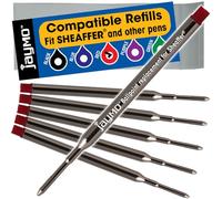 Jaymo Replacement for Sheaffer K 99335/99325 - Measures 3.75 in / 95 mm Long - Ballpoint Pen Refill - 6 Red