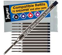 Jaymo Replacement for Sheaffer K 99335 - Measures 3.75 in / 95 mm Long - Ballpoint Pen Refill - 12 Black