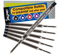 Jaymo Replacement for Sheaffer K 99335 - Measures 3.75 in / 95 mm Long - Ballpoint Pen Refill - 6 Black