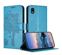 JayModCase Case Compatible with Galaxy A01 Core / M01, PU Leather Flip Folio Wallet Case with Card Holder Kickstand Magnetic Closure cover for A01 Core - Blue