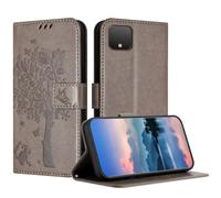 JayModCase Case Compatible with Google Pixel 4, PU Leather Flip Folio Wallet Case with Card Holder Kickstand Magnetic Closure cover for Google 4 - Gray