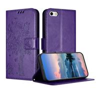 JayModCase Case Compatible with iPhone SE 2016 / iPhone 5/ 5S, PU Leather Flip Folio Wallet Case with Card Holder Kickstand Magnetic Closure cover for iPhone SE 2016 - Ink Purple