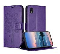 JayModCase Case Compatible with Samsung Galaxy A01 Core / M01, PU Leather Flip Folio Wallet Case with Card Holder Kickstand Magnetic Closure cover for Samsung A01 Core - Ink Purple