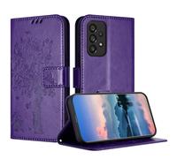 JayModCase Case Compatible with Samsung Galaxy A32 4G/A32 Lite, PU Leather Flip Folio Wallet Case with Card Holder Kickstand Magnetic Closure cover for Samsung A32 4G - Ink Purple