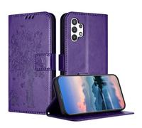 JayModCase Case Compatible with Samsung Galaxy A32 5G/M32 5G, PU Leather Flip Folio Wallet Case with Card Holder Kickstand Magnetic Closure cover for Samsung A32 5G - Ink Purple