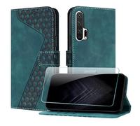 JayModCase Case for Huawei Honor 20 Pro with Screen Protector, Flip Wallet PU for Honor 20 Pro cover [Card Holder] [Magnetic Closure] [Kickstand] 360 Shockproof Protective Case - Green