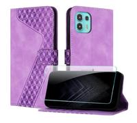JayModCase Case for Motorola Moto Edge 20 Lite with Screen Protector, Flip Wallet for Moto Edge 20 Lite cover [Card Holder] [Magnetic Closure] [Kickstand] 360 Shockproof Protective Case - Purple