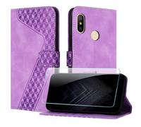 JayModCase Case for Xiaomi Redmi 6 Pro/mi A2 Lite with Screen Protector, Flip Wallet for Xiaomi A2 Lite cover [Card Holder] [Magnetic Closure] [Kickstand] 360 Shockproof Protective Case - Purple
