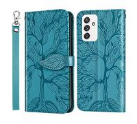 JayModCase Compatible with Samsung Galaxy A82 5G / Quantum 2 Case, PU Leather Flip Wallet Case Cover with Card Slots and Stand Function - Shockproof and Magnetic Closure - TPU Inner Shell (Lake Blue)