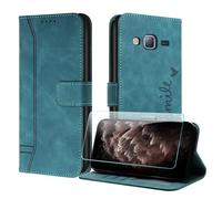 JayModCase Compatible with Samsung Galaxy J310 / J3 2016 Case, Premium Leather Flip Wallet Cover with [1 Screen Protector] Card Holder Magnetic Closure Stand Function for Galaxy J3 2016 (Green)