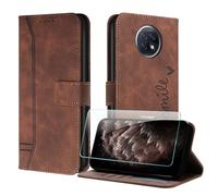 JayModCase Compatible with Xiaomi Redmi Note 9T Case, Premium Leather Flip Wallet Cover with [1 Screen Protector] Card Holder Magnetic Closure Stand Function for Redmi Note 9T (Brown)