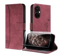 JayModCase Mobile Phone Case Compatible with OnePlus Nord CE 3 Lite 5G, Flip PU Wallet Protective Case with [1 Piece Protective Film] Card Slot Magnetic Closure Stand Case for OnePlus North CE 3 Lite