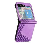 JayModCase Mobile Phone Case for Samsung Galaxy Z Flip 6 5G, Flip Wallet PU Leather Samsung Z Flip 6 5G Case [Card Slot] [Magnet] [Stand] 360 Shockproof Protective Case - Purple