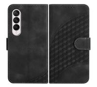 JayModCase Mobile Phone Case for Samsung Galaxy Z Fold 3, with Card Slot, Stand Function, Magnetic, PU Leather Case, Folio Flip Case Compatible with Galaxy Z Fold 3 - Black