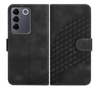 JayModCase Wallet Case for Vivo V27 5G, Flip Folio PU Leather Wallet Cover with Card Holder Kickstand Magnetic Closure Cover for Vivo V27 5G - Black