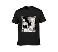Jayne Mansfield Sophia Loren Looking Her Boobs Men T-Shirt Printed Camiseta Black Tee Top M