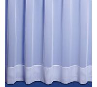 Jayne Net Curtain in White - Sold by the Metre - 90" Drop
