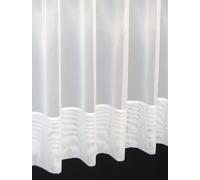 Jayne. Plain envelope hemmed voile net curtain. 54 inch drop. Finished in White. Sold by the Metre by The Textile House
