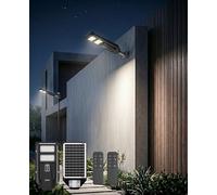 JAYNLT Outdoor Solar Street Light, 3000K/4000K/6500K Dusk to Dawn Solar Flood Light with Motion Sensor, IP67 Waterproof Super Bright LED Outdoor Lighting for Yard, Garage and Other Area Lighting-1pack