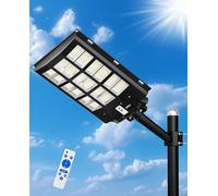 JAYNLT Y-4200W Solar Street Lights Outdoor, Commercial Parking Lot Light with Motion Sensor, 6500K Waterproof Security Flood Lights Dusk to Dawn for Yard, Garden Parking Lot