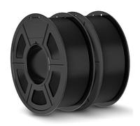 JAYO PLA+ Filament 1.75mm, PLA Plus 3D Printer Filament 2.2KG, Neatly Wound Filament, Stronger Toughness, Dimensional Accuracy +/- 0.02 mm, 1.1KG Spool, 2 Pack, Total 2.2KG, Black+Black