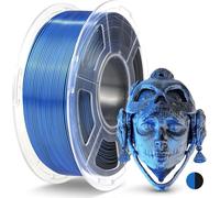 JAYO Silk Dual Color PL 3D Printer Filament 1.75mm, Black-Blue Gradient 1.1KG Spool, High Gloss Shiny Finish, Layer Concealing, Easy to Print for Most FDM 3D Printers.