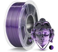 JAYO Silk Dual Color PL 3D Printer Filament 1.75mm, Black Purple Gradient 1.1KG Spool, High Gloss Shiny Finish, Layer Concealing, Easy to Print for Most FDM 3D Printers.