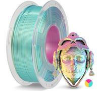 JAYO Silk Tri-Color PL Filament 1.75mm 1.1KG, Red-Yellow-Green Gradient, High Gloss Shiny, Smooth Printing, Layer Lines Hiding, Compatible with Most FDM 3D Printers.