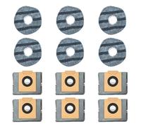 JAYOBGO 12 Pack Replacement Parts Compatible with Eufy X10 Pro Omni Vacuum, Robot Vacuum Replacement Accessories w/6×Mop Pads, 6×Dust Bags