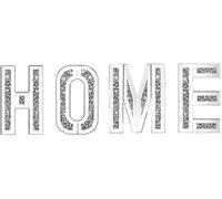 JAYOGLA Crushed Diamond Gift, Crystallized XXL HOME Letters Wall Art Hanging, 50 x 30 cm, Silver Mirrored