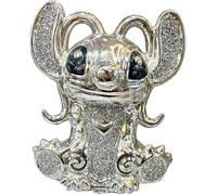 JAYOGLA Crushed Diamond Silver Stitch Ceramic Sparkly Ornament, 30cm, Shelf Sitter Figurine (Silver, Stitch)