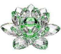 JAYOGLA Crystal Glass Lotus Flower Ornaments Are Exquisite Decorative Items That Showcase The Beauty And Elegance Of Lotus Flowers Wonderful Addition To Any Decor (GREEN LOTUS)