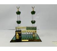 JAYOGLA Elegant Islamic Crystal Dome Miniature Handcrafted Mosque Model & Kabba Souvenir For Ramadan & Eid Mubarak Decorations - Ideal Muslim Gift
