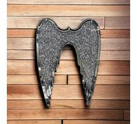 JAYOGLA Mirrored Diamond wings Crushed Crystal Mirror Diamond Wall Art Love Home Bling Sparkly, 40x50 cm