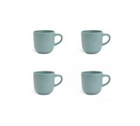 JAYOGLA Stoneware Coffee Mugs, Duck Egg Blue, Matte Glaze, Set of 4