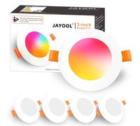 Jayool LED Recessed Ceiling Lights Alexa, 8W Colour Changing Downlights, 2700K-6000K, Warm White to Cool White Dimmable, Smart LED Spot Lights with APP & Voice Control 4 Pack