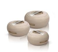 Jaypee Insulated Casserole Dishes | Serving Dishes With Lid | Stainless Steel Inner | Keep Food Warm | Thermal Food Container | Hot Pot | Set of 3-2L, 3L, 5L -By Nyra (Beige)