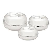 JAYPEE Polo Jumbo 3 Piece Food Warmer Insulated Casserole Hot Pot 5500ml, 7500ml, 10000ml Set White