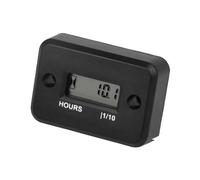 Jayron Digital LCD Inductive Hour Meter Hourmeter Waterproof For Marine Boat SnowBlower Inverter Generator Lawn Mower and Small Gas Engine(HM006A, black)