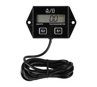 Jayron JR-HM011N LCD Gasoline Inductive Tachometer Resettable Tach/Hour Meter Gauge Waterproof for Paramotors,Microlights,Marine Engines-Inboards and Outboard Pumps,Generators,Lawn Mower,Motorcycle