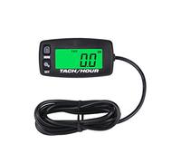 Jayron JR-HM032R Inductive Hour Meter Digital Tachometer Gauge Maintenance Reminder with Backlight Replaceable Battery for Maramotors,Marine Engines,Inboards and Outbard Pumps